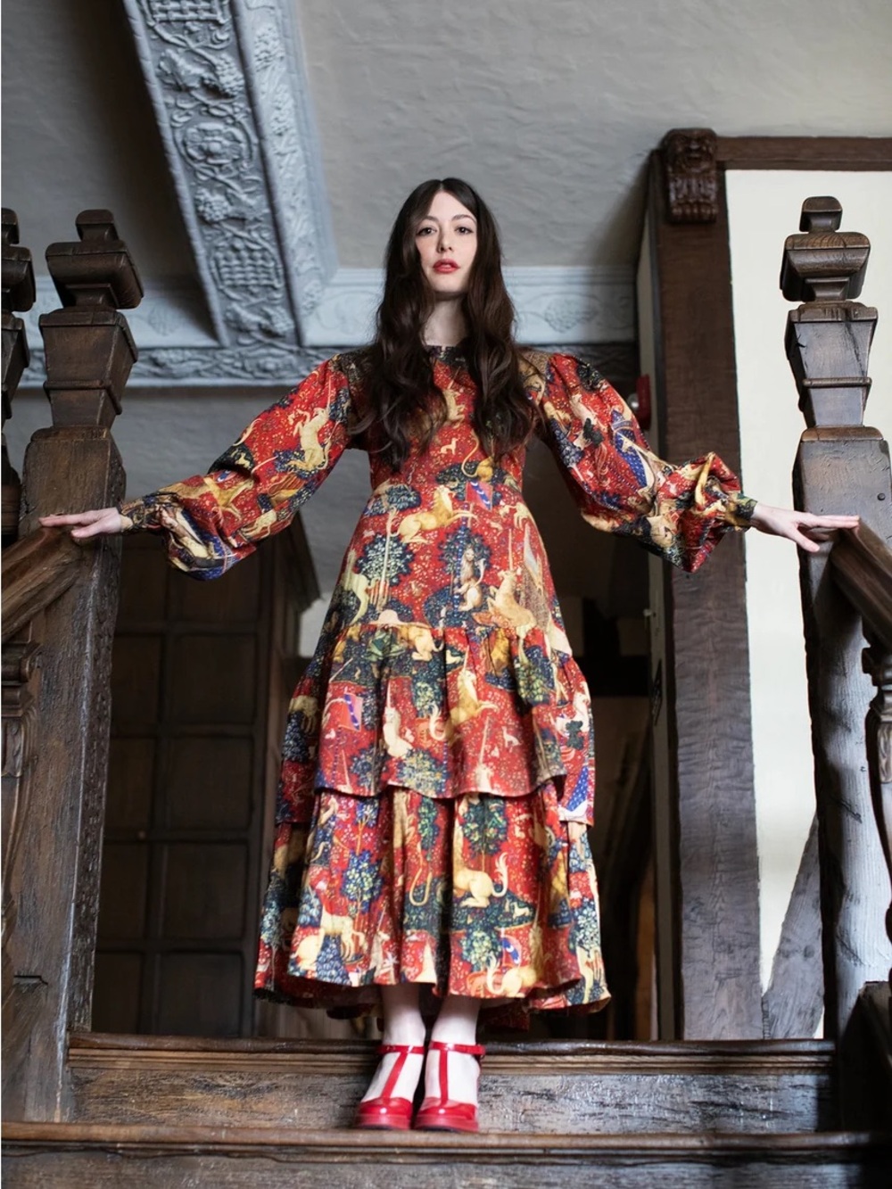 Samantha Pleet Red Unicorn Rosemary Dress